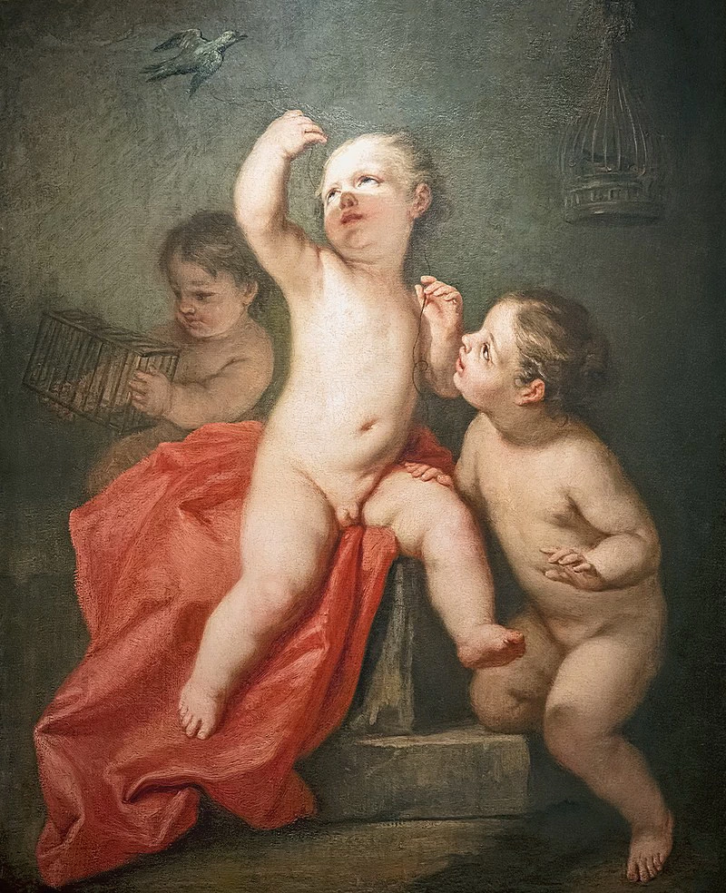 Ca' Rezzonico - Bambini che giocano con un uccellino
